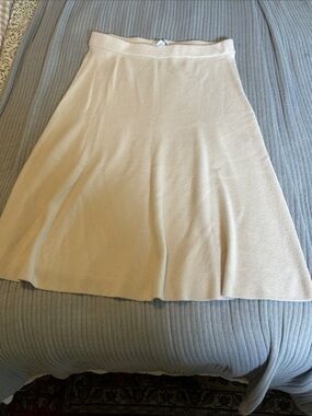 Nordstrom Cream A-Line Knit Skirt